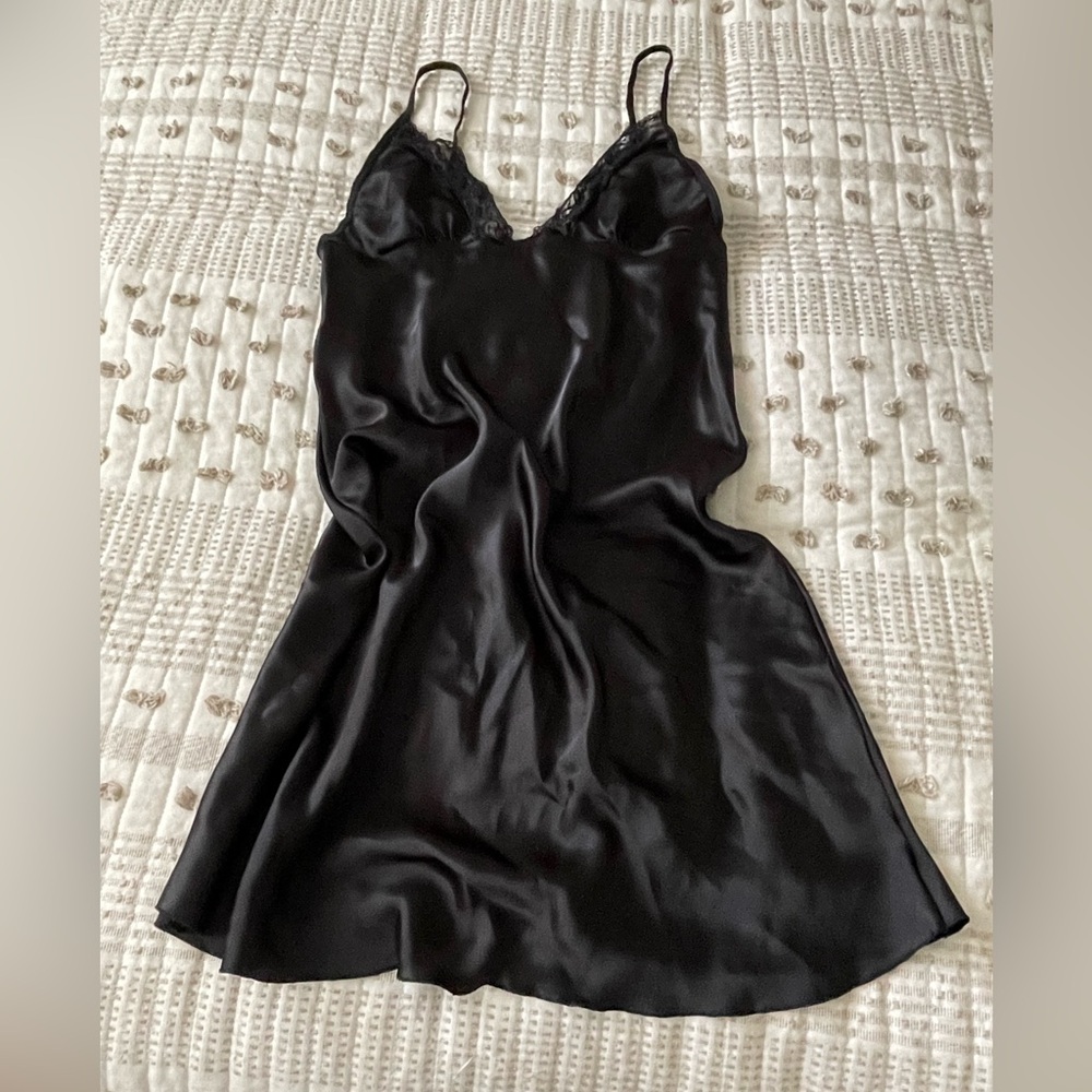Black slip dress